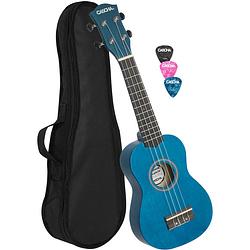 Foto van Cascha hh 3962 sopraan ukelele blauw met tas en plectra