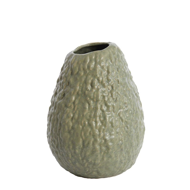 Foto van Light&living vaas deco 22,5x22x29,5 cm avocado keramiek olijf groen