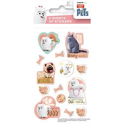 Foto van Funny products stickers secret life of pets junior wit 84 stuks