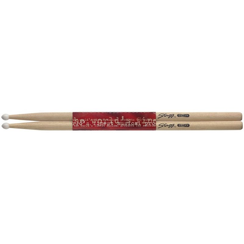 Foto van Stagg sm5an esdoorn drumstokken 5a met nylon tip