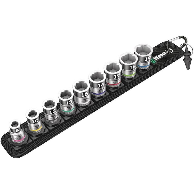 Foto van Wera belt b 1 05003970001 dop (zeskant) dopsleutelinzetset 10-delig 3/8 (10 mm)