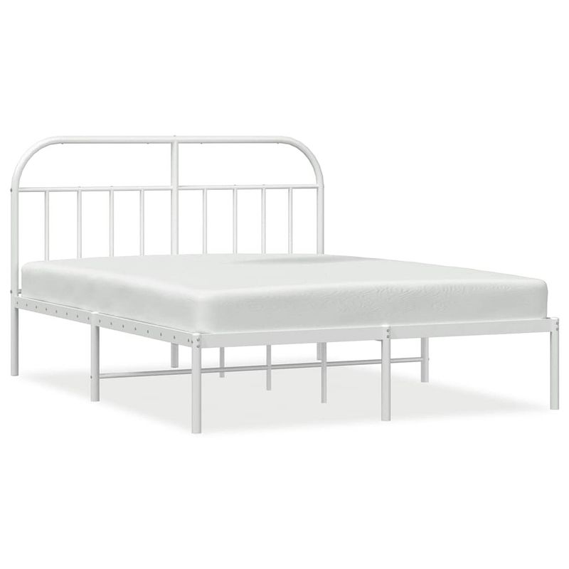 Foto van The living store bedframe klassiek - 207 x 187 x 100 cm - robuuste metalen constructie