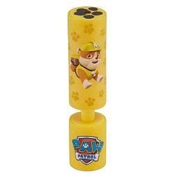 Foto van 1x paw patrol waterpistool/waterpistolen van foam geel - rubble - 15 cm - zomerspeelgoed/buitenspeelgoed