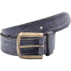 Foto van Kinderriem - riemen - blauw - 3 cm - unisex - 100% leren - leder - riem maat 65