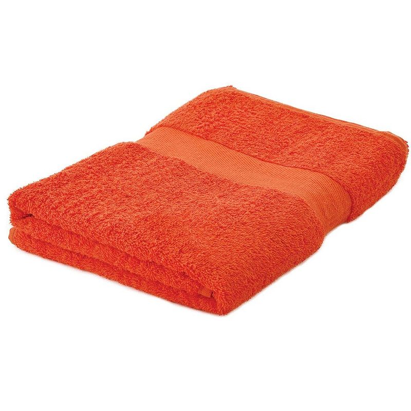 Foto van Arowell badhanddoek badlaken 140 x 70 cm - 500 gram - oranje - 3 stuks