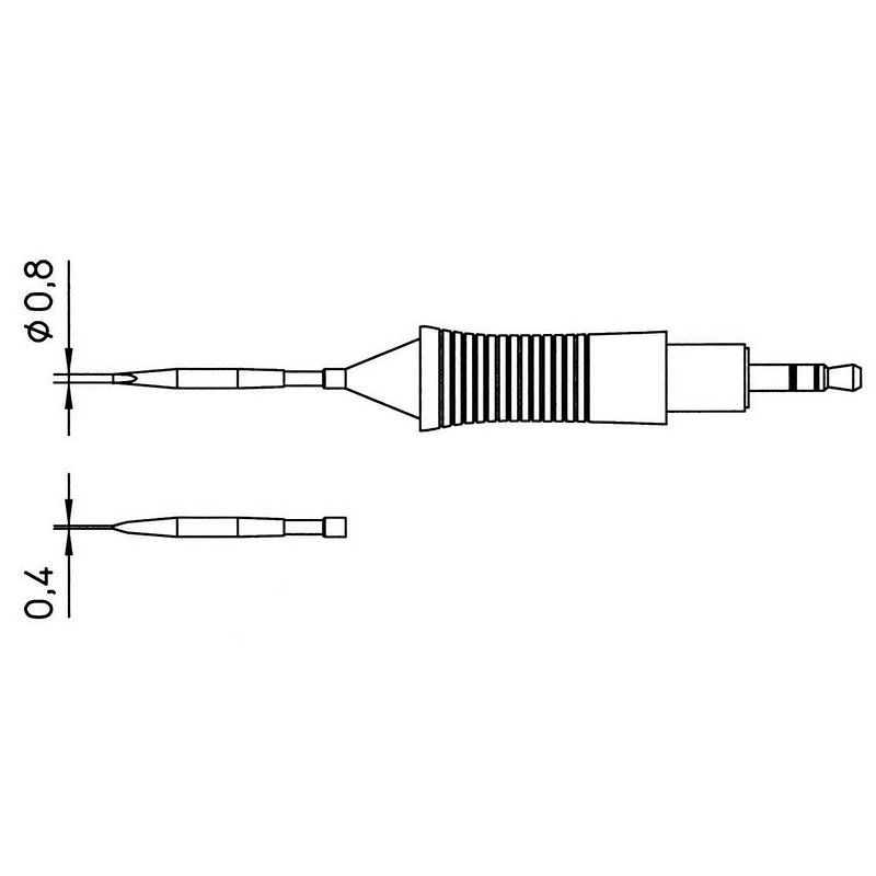 Foto van Weller rt9 soldeerpunt beitelvorm, recht grootte soldeerpunt 0.8 mm inhoud: 1 stuk(s)