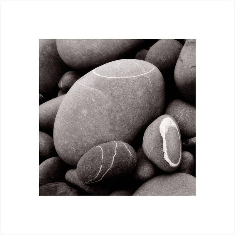 Foto van Pyramid smooth pebbles kunstdruk 40x40cm