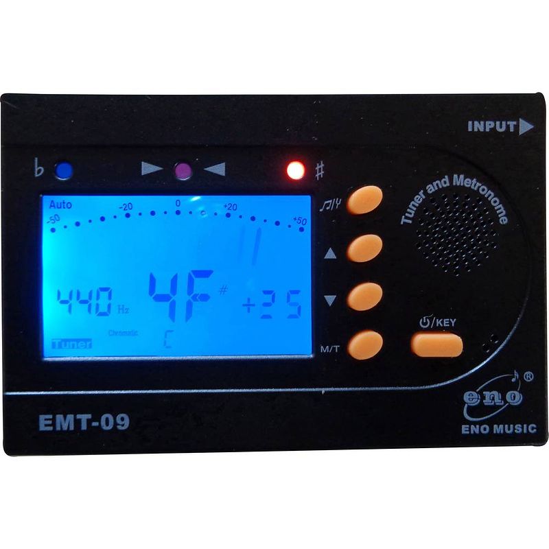 Foto van Msa musikinstrumente emt 09 gitaar stemapparaat zwart