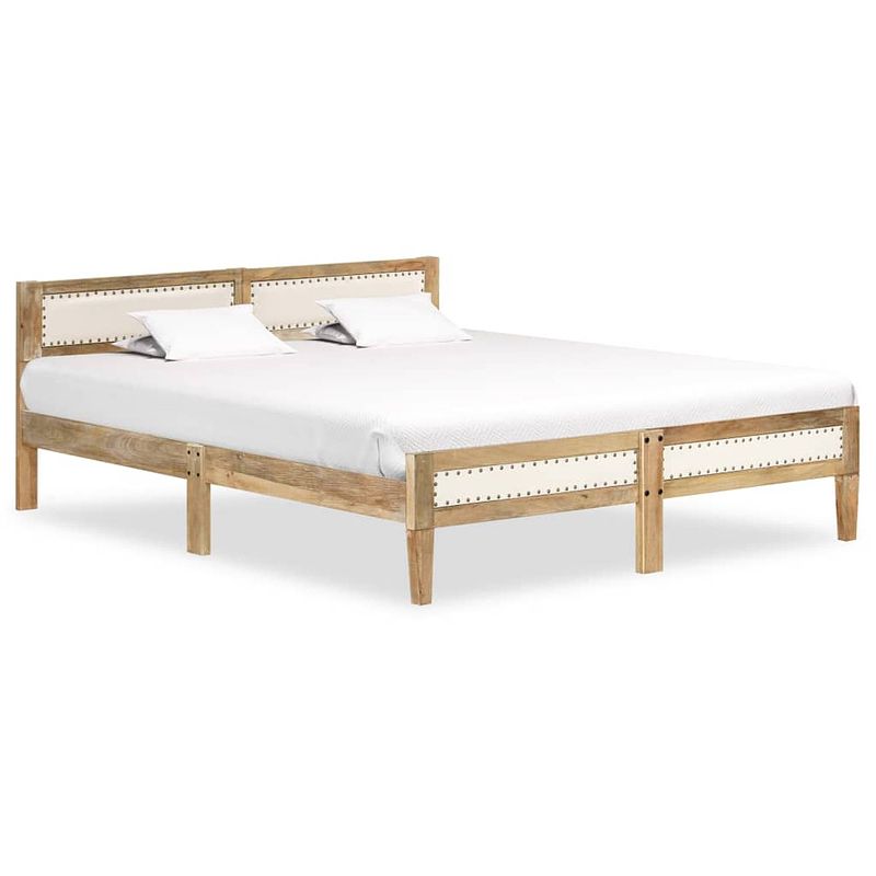 Foto van The living store bedframe massief mangohout - tweepersoons - 205 x 145 x 73 cm - naturel