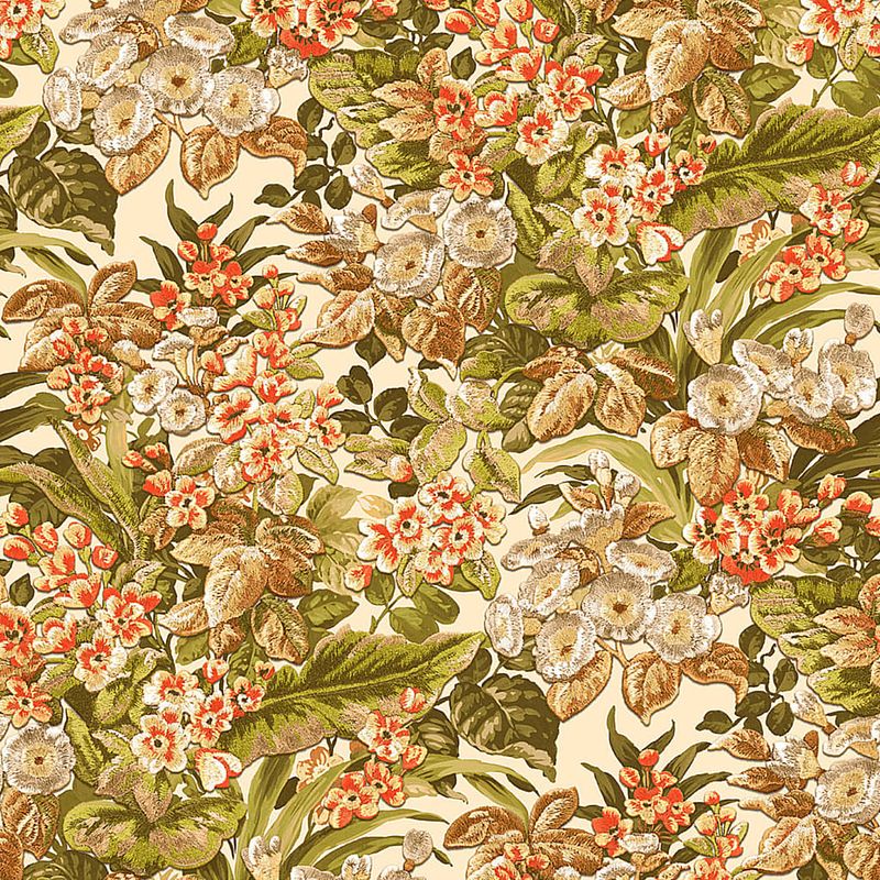 Foto van Dutch wallcoverings behang floral groen
