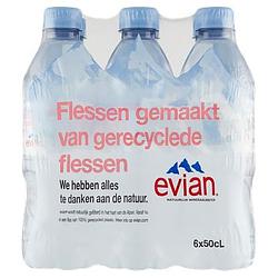 Foto van Evian natuurlijk mineraalwater fles 6 x 500ml bij jumbo