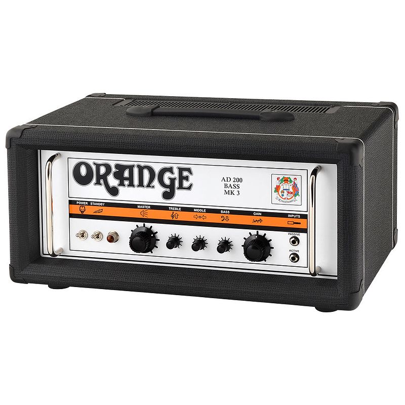 Foto van Orange ad200b blk 200 watt basgitaarversterker top zwart