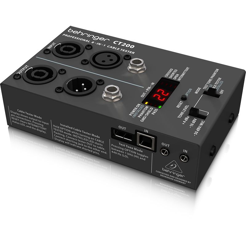 Foto van Behringer ct200 8-in-1 kabeltester