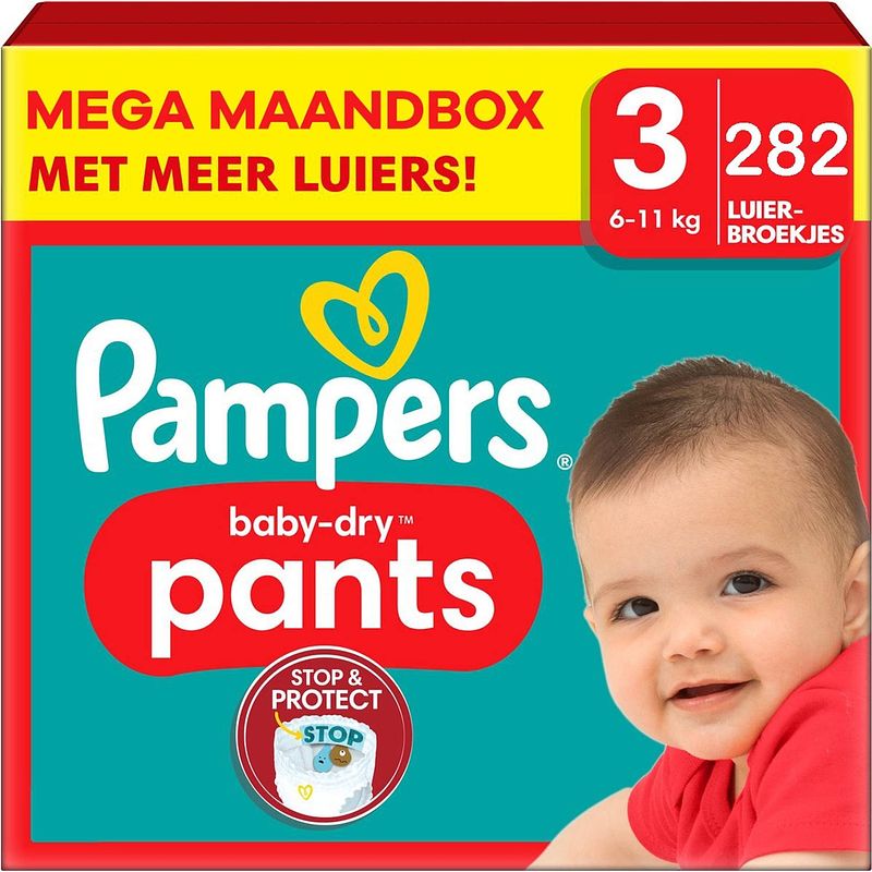 Foto van Pampers baby-dry pants luiers - maat 3 - 94 stuks (6-11kg) x3