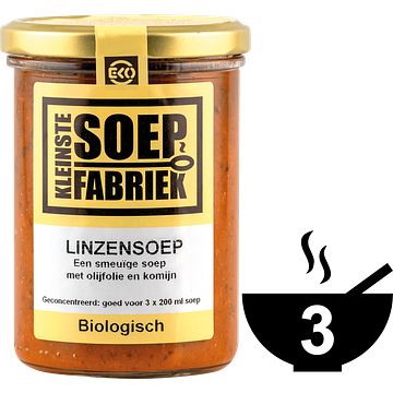 Foto van Kleinstesoepfabriek linzensoep biologisch 400ml bij jumbo