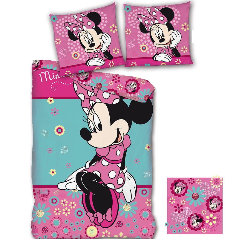 Foto van Disney minnie mouse flowers - dekbedovertrek - 140 x 200 cm - multi