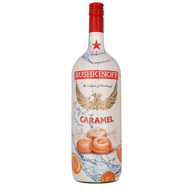 Foto van Rushkinoff caramel 1,5ltr wodka