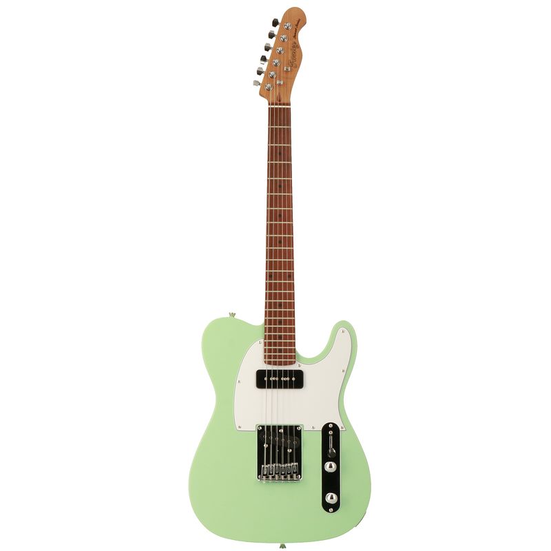 Foto van Fazley sunset series tempest 90 surf green elektrische gitaar met gigbag