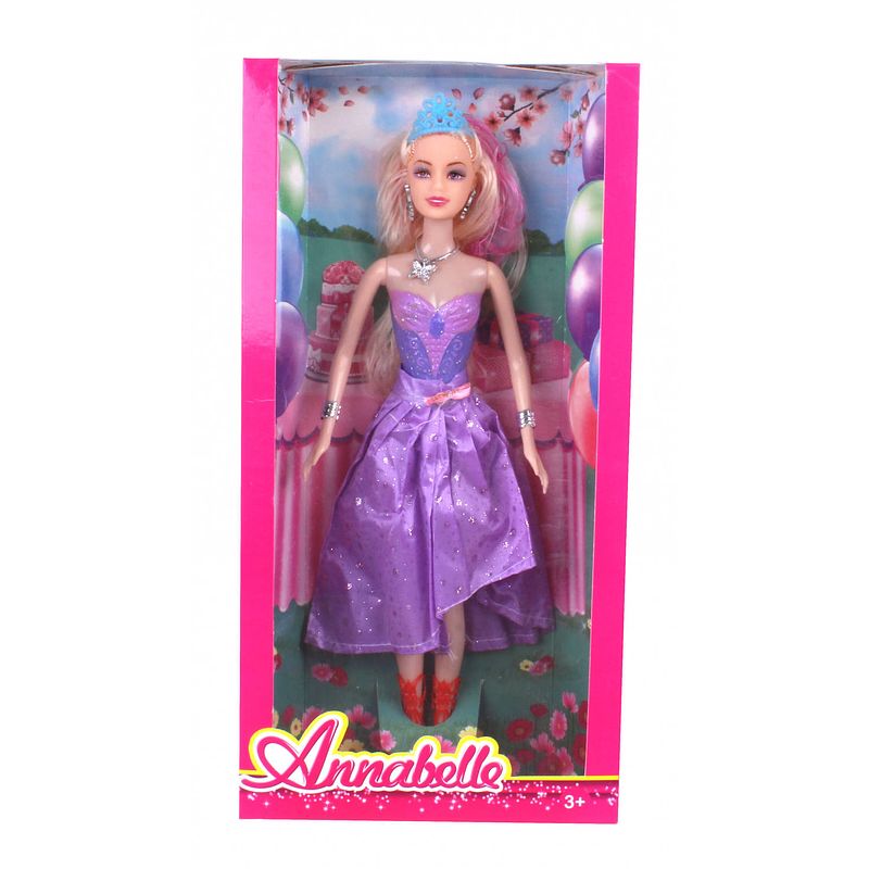 Foto van Lg-imports tienerpop annabelle meisjes 30 cm paars