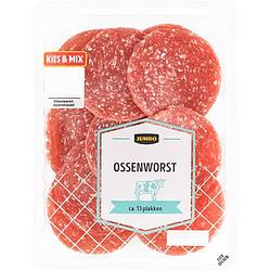 Foto van Jumbo malse ossenworst 120g aanbieding bij jumbo | 2 voor 5.00