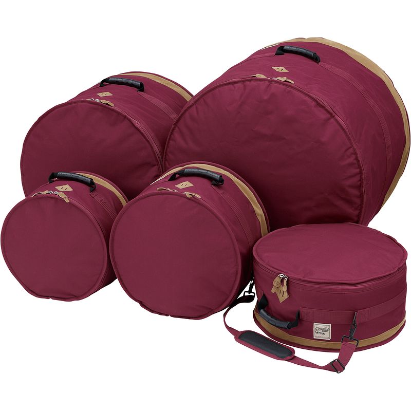 Foto van Tama tdss52kwr powerpad designer wine red 5d. drumhoezenset 22,10,12,14,16