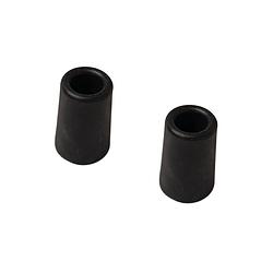 Foto van 2x stuks deurstopper / deurbuffer rubber zwart 60 mm - deurstoppers