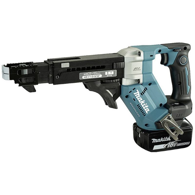 Foto van Makita dfr551rtj accu-schroefautomaat 18 v 5.0 ah li-ion incl. accu, incl. 2 accus, incl. lader