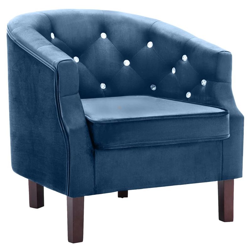 Foto van Vidaxl fauteuil fluweel blauw