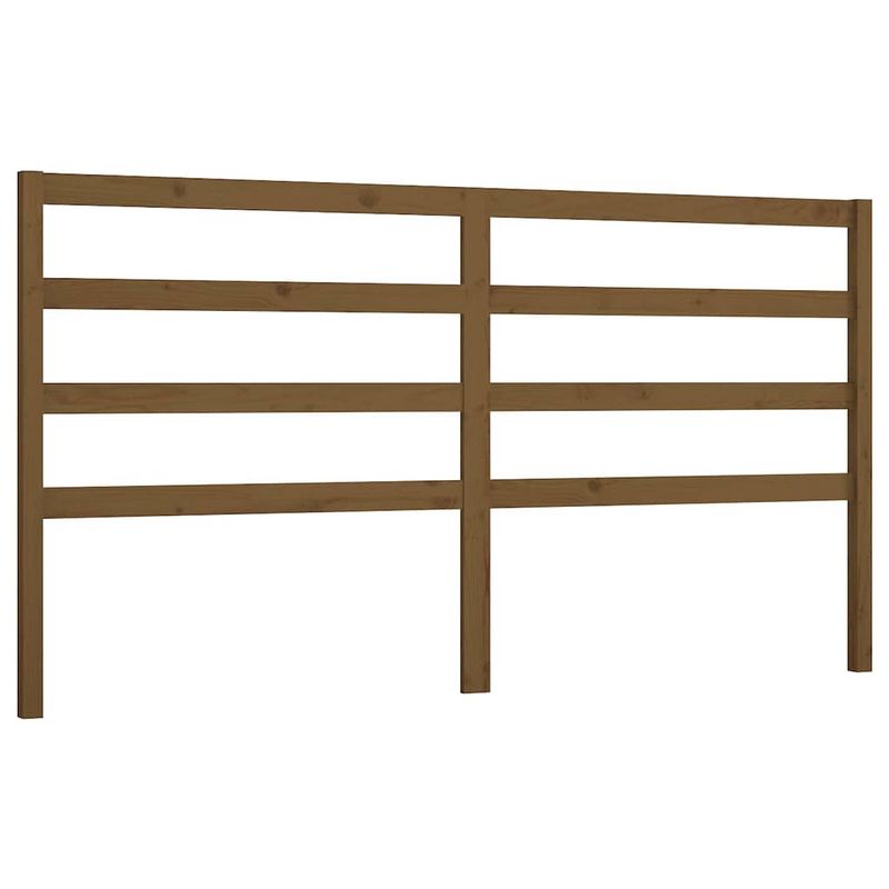 Foto van The living store houten hoofdeinde - bedaccessoires - 186 x 4 x 100 cm - honingbruin