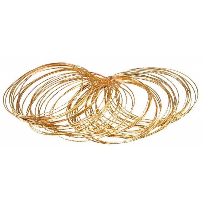 Foto van 50x stuks gouden verkleed plastic armbanden - verkleedsieraden
