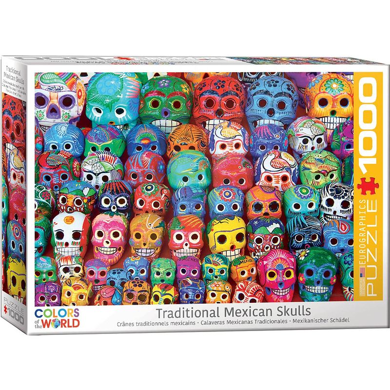 Foto van Eurographics traditional mexican skulls (1000)