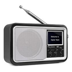 Foto van Draagbare dab radio met bluetooth - audizio parma - wekkerradio - fm radio - retro radio - zilver