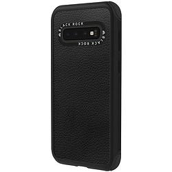 Foto van Black rock robust real leather backcover samsung galaxy s10 zwart