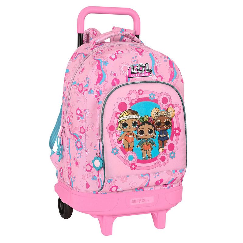 Foto van Schoolrugzak met wielen lol surprise! glow girl roze (33 x 45 x 22 cm)