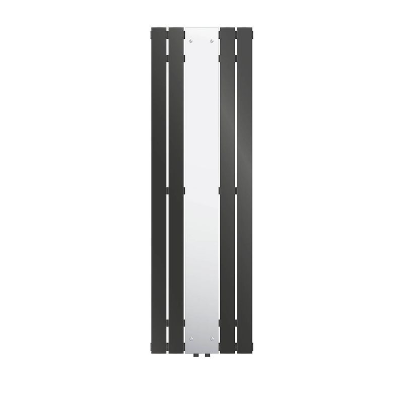 Foto van Platte badkamerradiator met spiegel 1600x450 mm antraciet ml-design