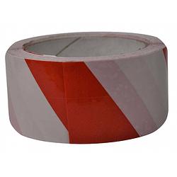 Foto van Verlofix vloermarkeringtape 50 mm x 33 m pvc rood/wit