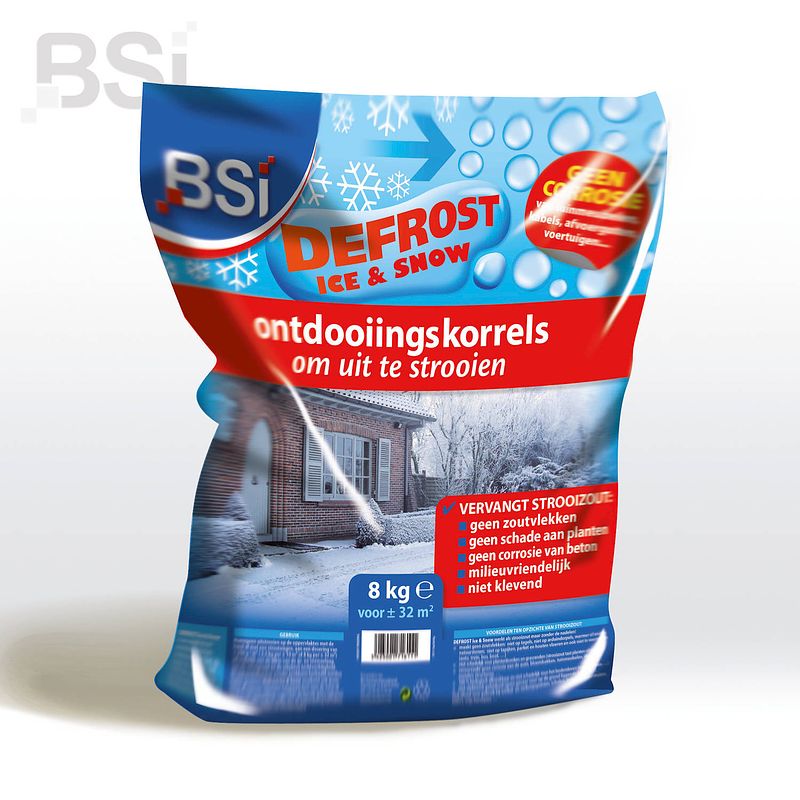 Foto van Bsi - defrost ice & snow - ontdooiingskorrels tegen ijs en sneeuw - zonder zout! - 8 kg voor 32 mâ²