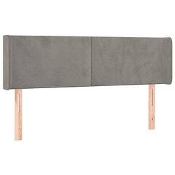 Foto van The living store hoofdbord bedaccessoires - 147 x 16 x 78/88 cm - lichtgrijs