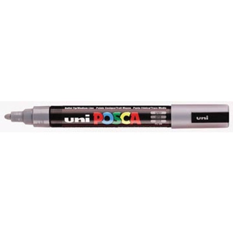 Foto van Uni-ball paint marker op waterbasis posca pc-5m leigrijs