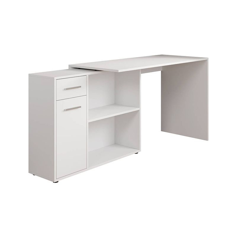 Foto van Meubella bureau nomi - wit - 120 cm