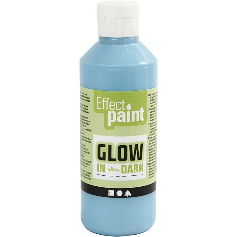 Foto van Creotime glow in the dark verf lichtblauw 250 ml