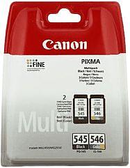 Foto van Canon pg-545 en cl-546 multipak inkt zwart