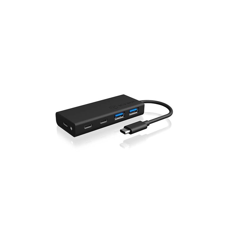 Foto van Icy box ib-hub1426-cpd usb-c® (usb 3.2 gen 2) multiport hub 4 poorten zwart