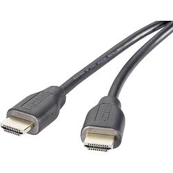 Foto van Speaka professional hdmi aansluitkabel hdmi-a stekker, hdmi-a stekker 1.50 m zwart sp-9001756 audio return channel (arc), vergulde steekcontacten hdmi-kabel