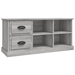 Foto van The living store tv-kast s - tv-kasten - 102 x 35.5 x 47.5 cm - grijs sonoma eiken