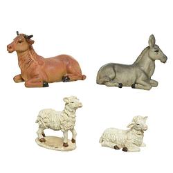 Foto van Kerststallen dierenbeeldjes van polystone 12 cm - kerststallen