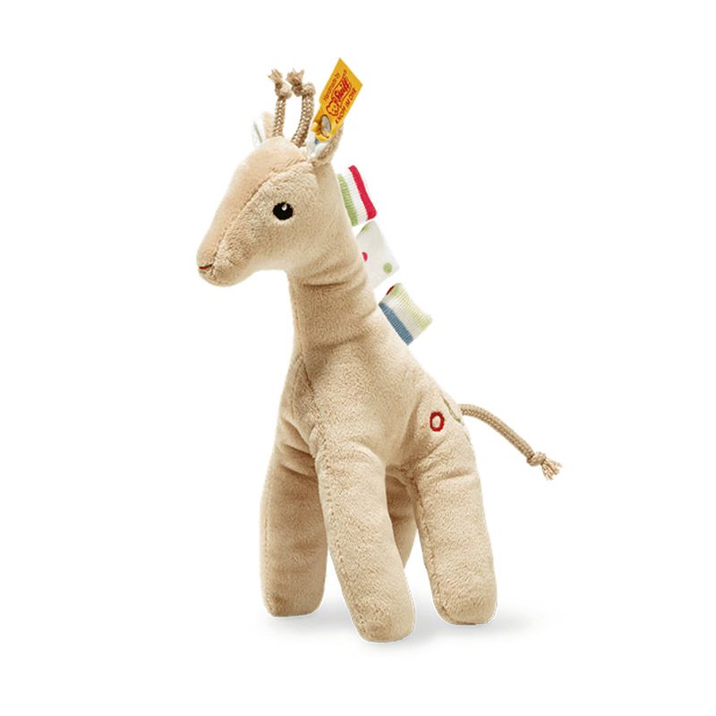 Foto van Steiff knuffel met pieper wild sweeties giraf tulu, beige