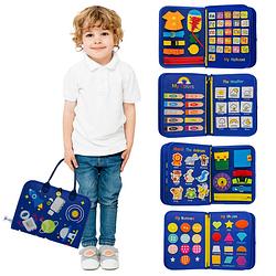 Foto van Montiplay® montessori speelgoed - sensorisch speelgoed - activiteitenbord - busy board - educatief speelgoed