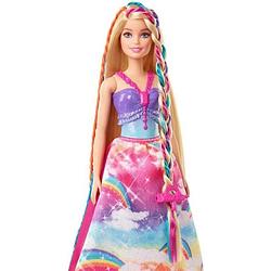 Foto van Barbie - barbie doll princess magic braids, met hairextensions en accessoires - fashion doll - vanaf 3 jaar