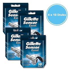Foto van Gillette sensor excel scheermesjes - mannen - 10 stuks - 4 stuks